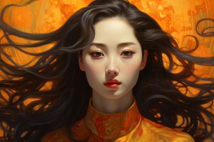Asian woman symbolizing Sun trine Moon's harmonious astrological impact